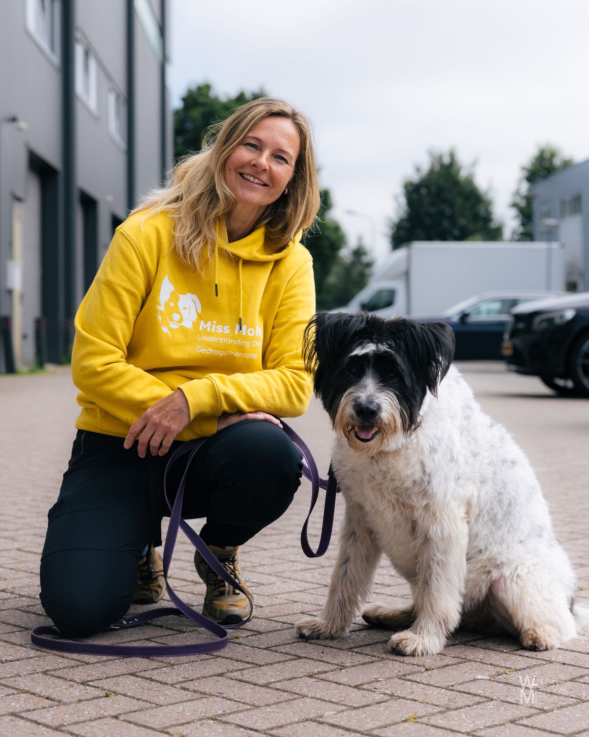 Geneviève met haar hond